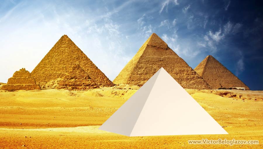Картонная пирамида Виктора Белоглазова и пирамиды Египта